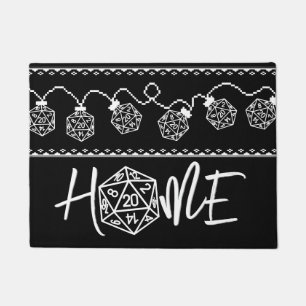 Tapete Luzes D20 Pretas Retro Fantasy Gamer Dice Home