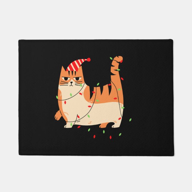 Tapete Luzes de Natal de gato (Frente)