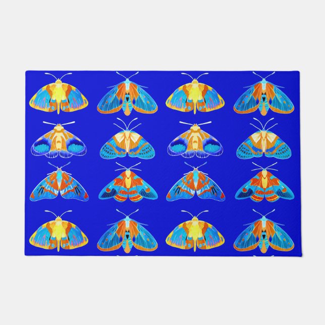 Tapete Luzes em azul, laranja e turquesa (Frente)