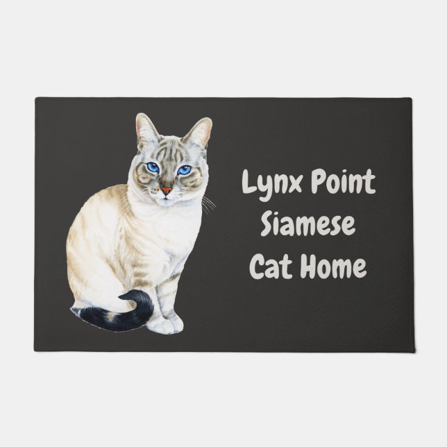 Tapete Lynx Point Siamese Cat Personalizado (Frente)