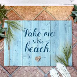 Tapete Madeira russa azul clara leva-me à praia