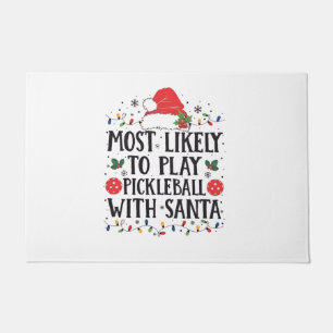 Tapete Mais Propenso a Jogar Pickleball com o Papai Noel