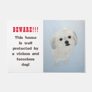 Tapete Malshi, Maltês, Shih Tzu, Cão de Guarda Engraçado