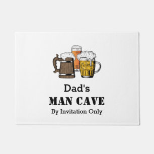 Tapete MAN CAVE Novelty Três Cervejas PERSONALIZÁVEIS