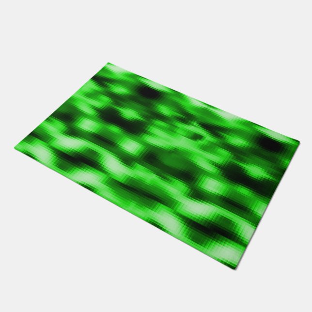 Tapete Manchado verde e preto pastilhas de vidro (Inclinado)