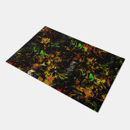 Tapete Manchas coloridas brilhantes envoltas por preto es