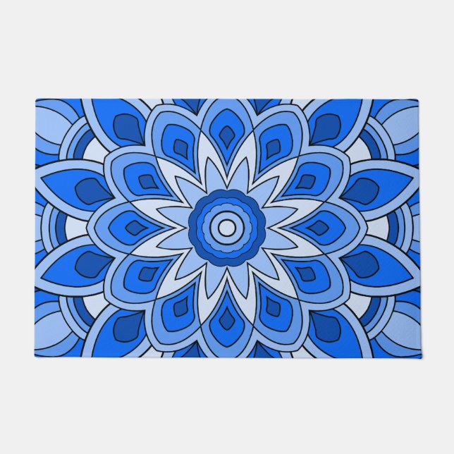 Tapete Mandala em azul (Frente)
