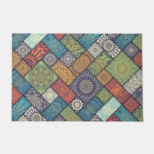 Tapete Mandalas quadrados retângulos mudos cores