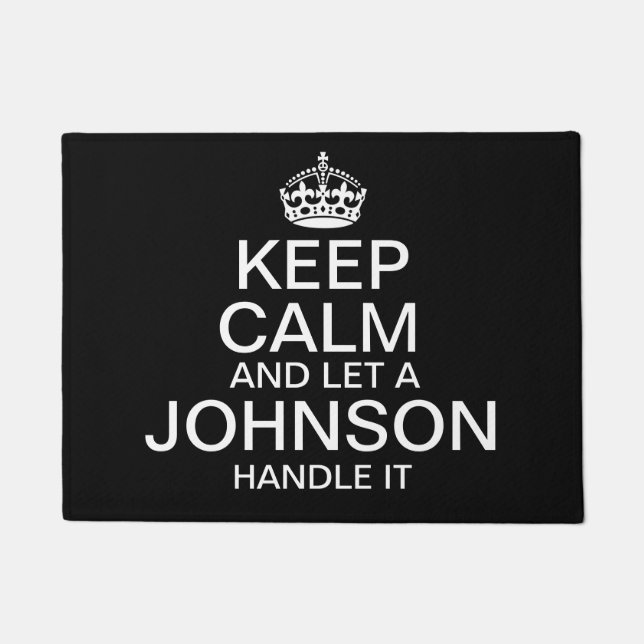 Tapete Mantenha a calma e deixe um punho do "sobrenome" (Frente)