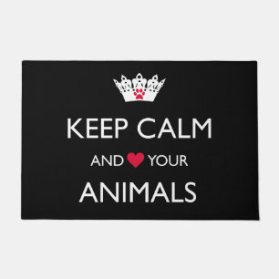 TAPETE "MANTENHA CALMA E AME OS SEUS ANIMAIS"