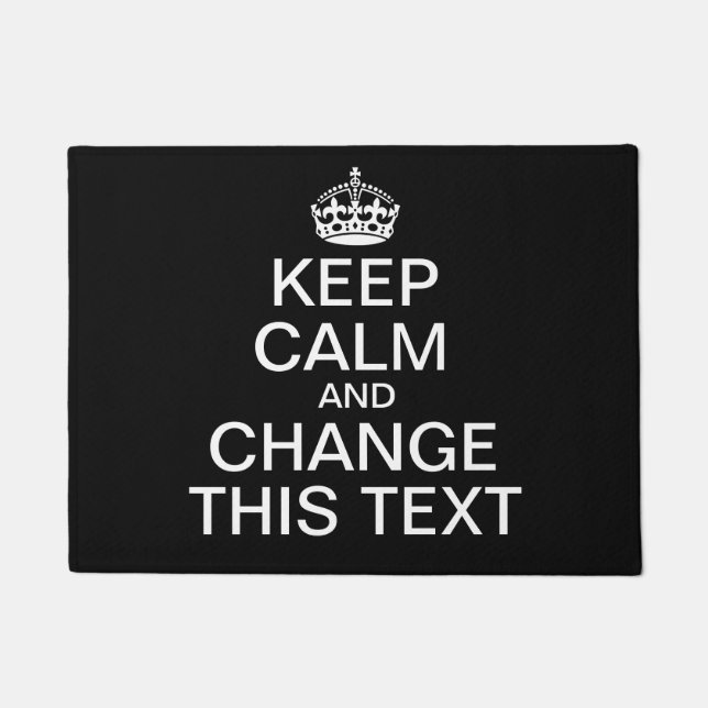 Tapete Mantenha o texto feito sob encomenda calmo (Frente)