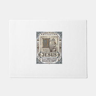 Tapete Manuscrito de Jesus Fé Cristã Vintage