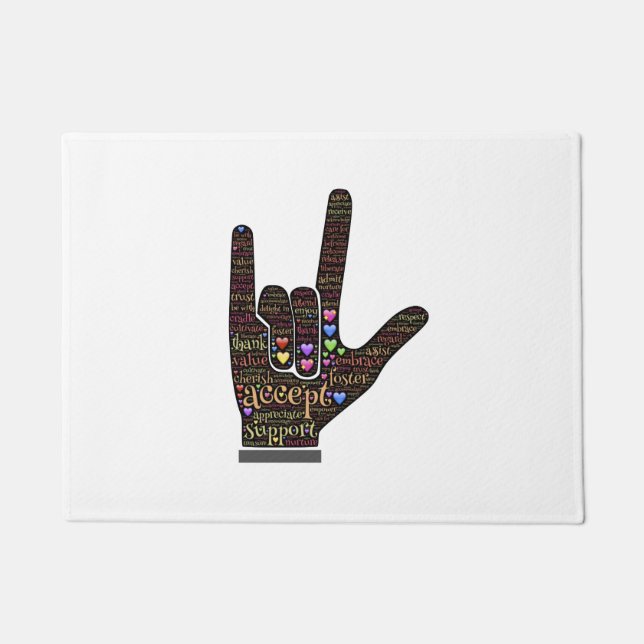 Tapete Mão com texto inspirado (Frente)