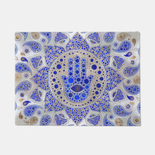 Tapete Mão de Hamsa sobre a Mãe de Pérola