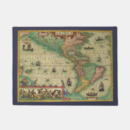Tapete Mapa antigo das Américas por Hondius