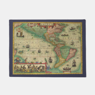 Tapete Mapa Antigo do Mundo Antigo das Américas por Hondi