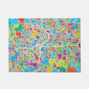 Tapete Mapa colorido de Atlanta