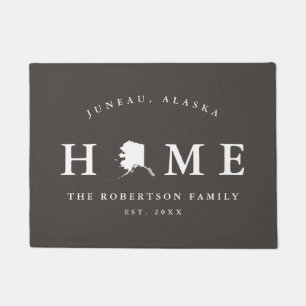 Tapete Mapa das cinzas e do Estado Branco do Alasca,