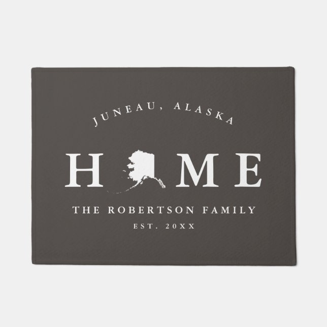 Tapete Mapa das cinzas e do Estado Branco do Alasca, (Frente)