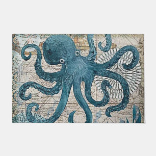 Tapete Mapa de Bath de Compass do Octopus Vintage