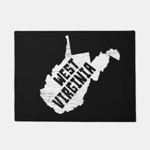 Tapete Mapa Home do branco do vintage de West Virginia