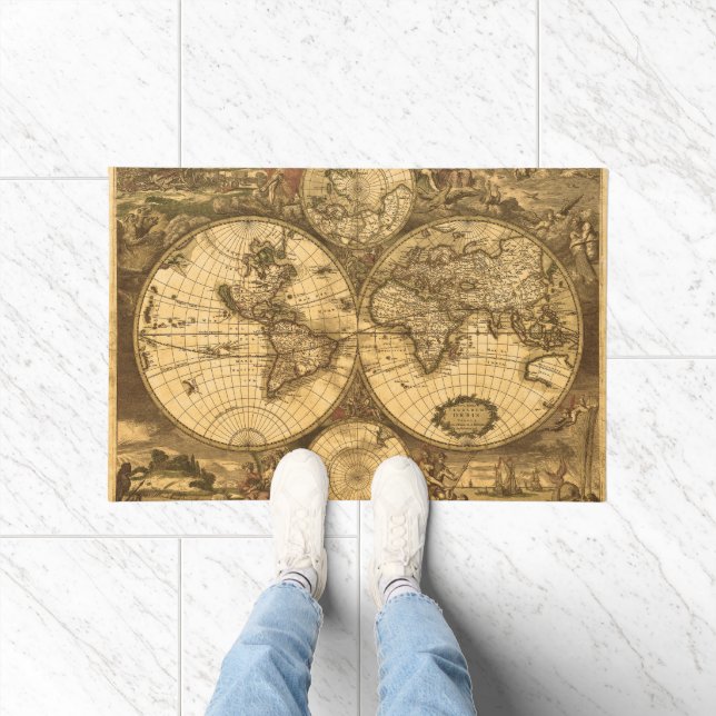 Tapete Mapa Mundial Antiquado (Interior)
