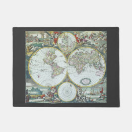 Tapete Mapa Mundial Antiquado do Século XVII, Frederick D