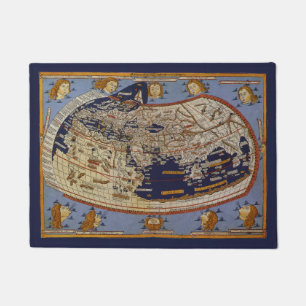 Tapete Mapa Mundial Ptolemaico Antigo, Johannes de Arnshe