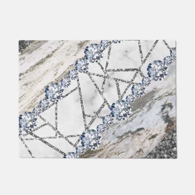 Tapete Marble Cinza Dourada White (Frente)