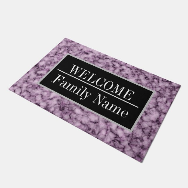 Tapete Marble Elegante Moderno Bem-vindo (Inclinado)