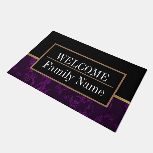 Tapete Marble Elegante Moderno Bem-vindo (Inclinado)