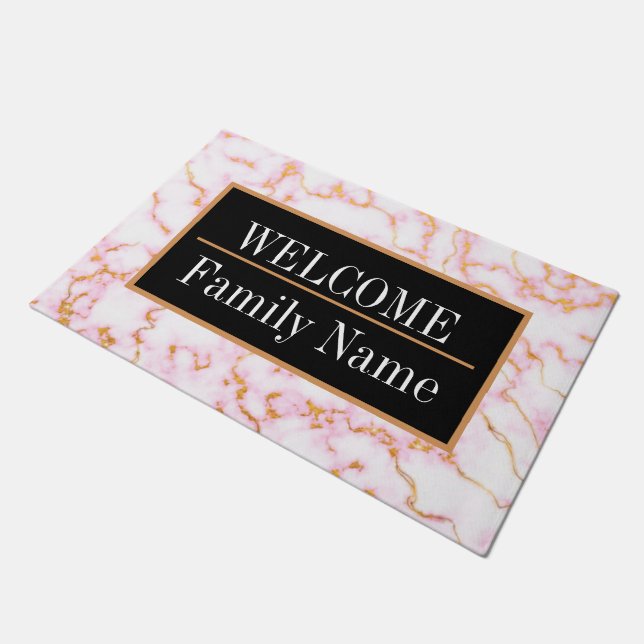 Tapete Marble Elegante Moderno Bem-vindo (Inclinado)