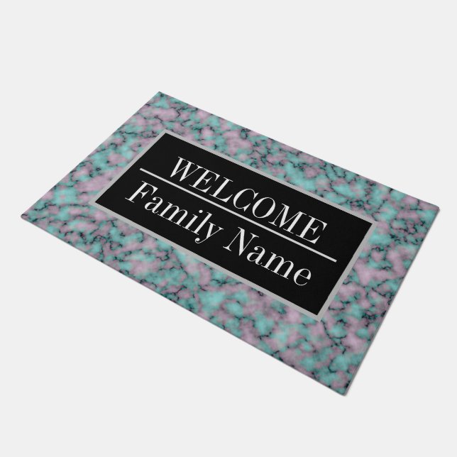 Tapete Marble Elegante Moderno Bem-vindo (Inclinado)