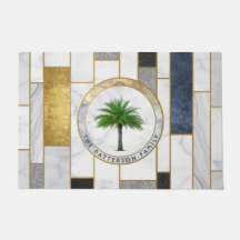 Marble Modern Tropical Palm Family