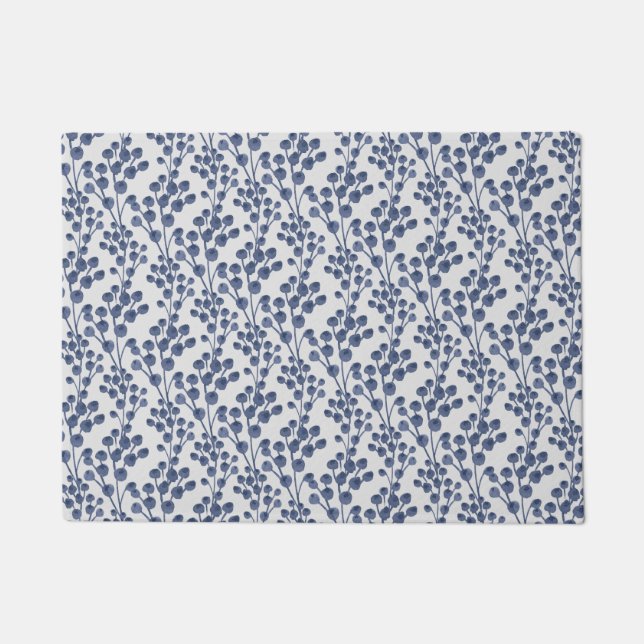 Tapete Marinho azul botânico (Frente)
