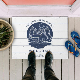 Tapete Marinho Blue & White Rustic Wood NMaritime Lake Ho