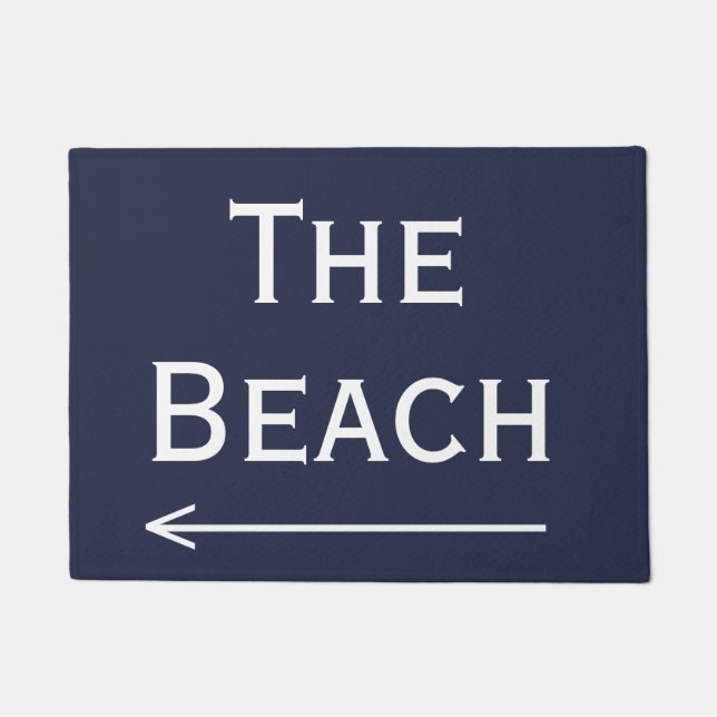 Tapete Marinho Chic e Porta Branca de Praia e Seta (Frente)
