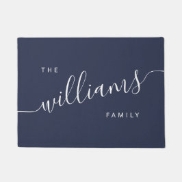 Tapete marinho de caligrafia moderna elegante azul e bran