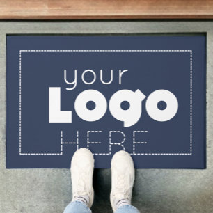 Tapete Marinho Empresa Boas-vindas Mat Empresa Logo Doorm