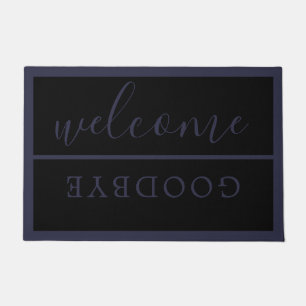 Tapete Marinho Negro de Tipografia de Caligrafia de Boas-