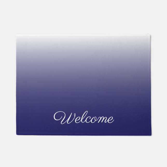 Tapete Marinho ombre de gradiente personalizado azul (Frente)