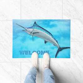Tapete Marlin Azul Desporto Pescaria Bem-Vindo