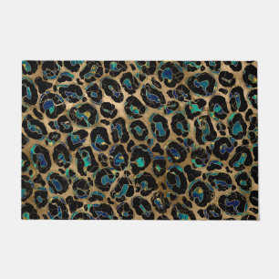 Tapete Mármore e ouro de peles com pelo de Leopardo