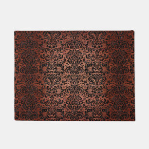TAPETE MÁRMORE HOUNDSTOOTH1 PRETO & METAL ESCOVADO COBRE