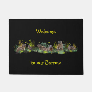 Tapete Marmot Meadow Door Mat com opção de Texto person