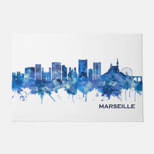 Tapete Marselha França Skyline Blue