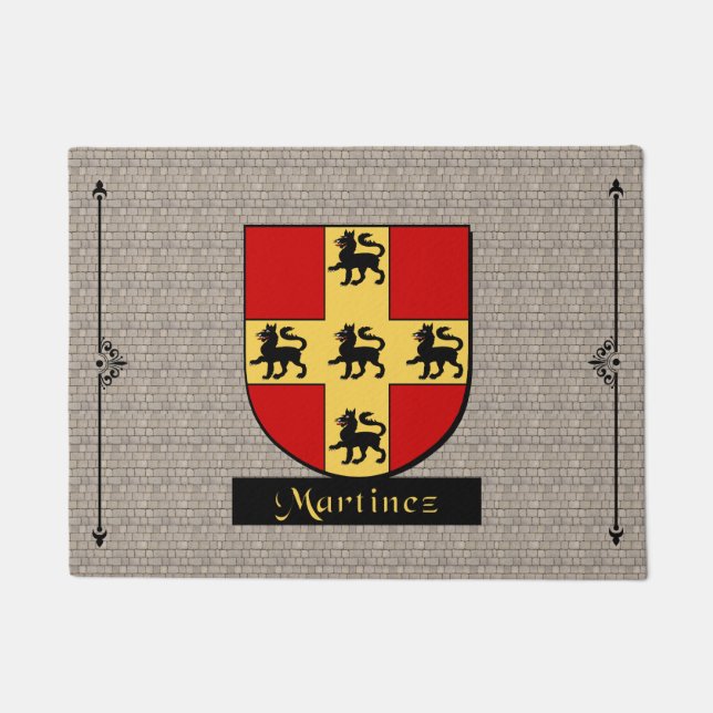 Tapete Martinez Historical Shield em Cobblestone (Frente)