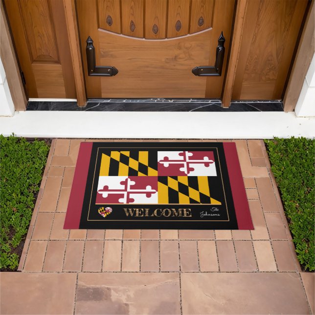 Tapete Maryland & Maryland Flag house mat /sport EUA (Ar livre)
