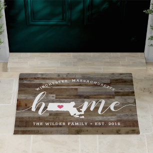 Tapete Massachusetts Home State Personated Wood Look