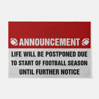 Tapete Mat do lançamento da temporada de futebol, jogador